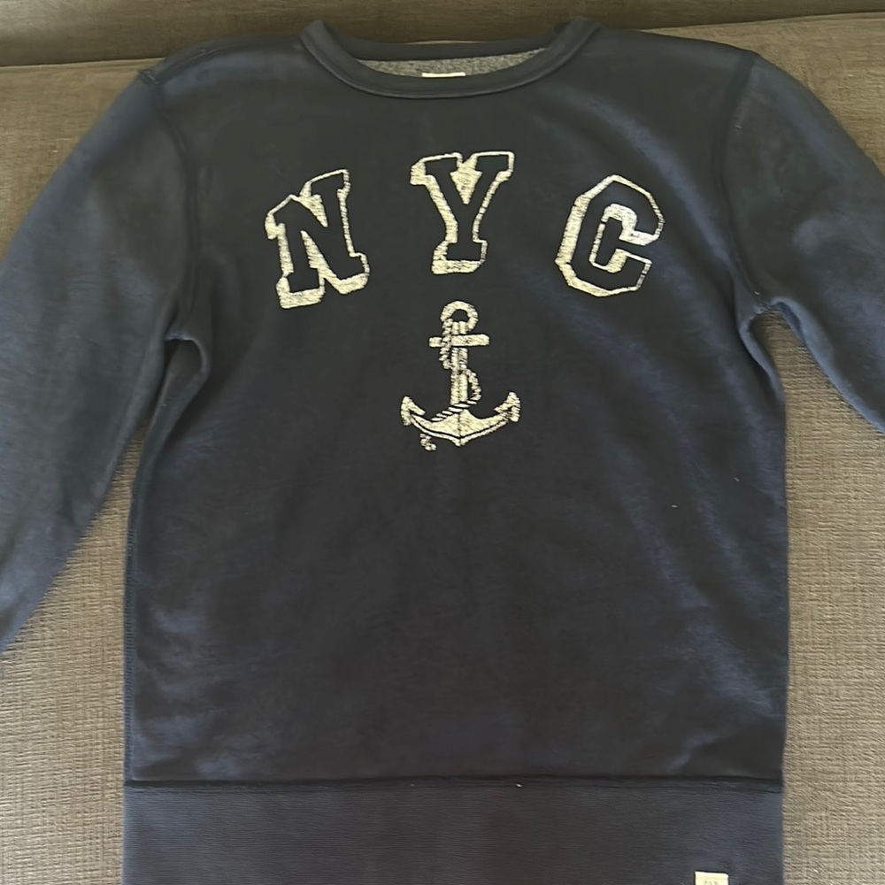 Navy NYC Anchor Graphic Sweatshirt